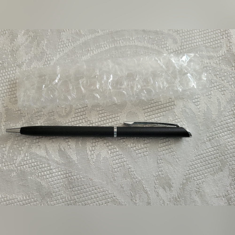 Quill pen black & silver black ink NEW